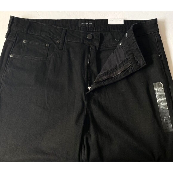 Free Assembly Jeans Women's Plus Size 18 Black The Full Wide Straight NWT - Picture 3 of 16